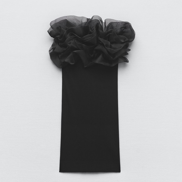 RIB ORGANZA DRESS - Picture 5 of 9